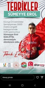 SÜMEYYE DÜNYA DÖRDÜNCÜSÜ OLDU…