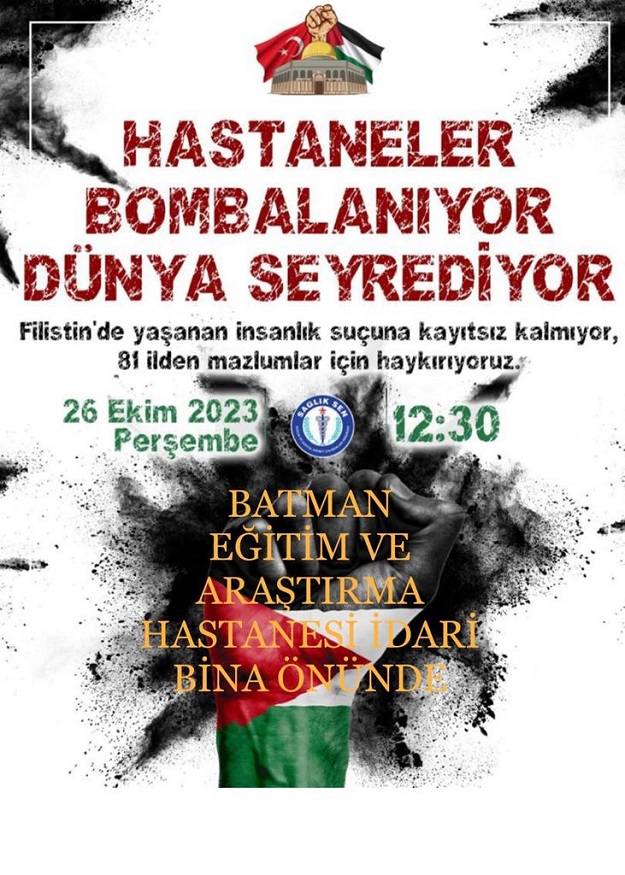 SAĞLIK-SEN FİLİSTİN İÇİN ALANLARDAYDI