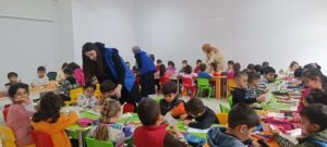 ‘ÇOCUKLAR ÖLMESİN’ TEMALI RESİM ÇİZDİLER