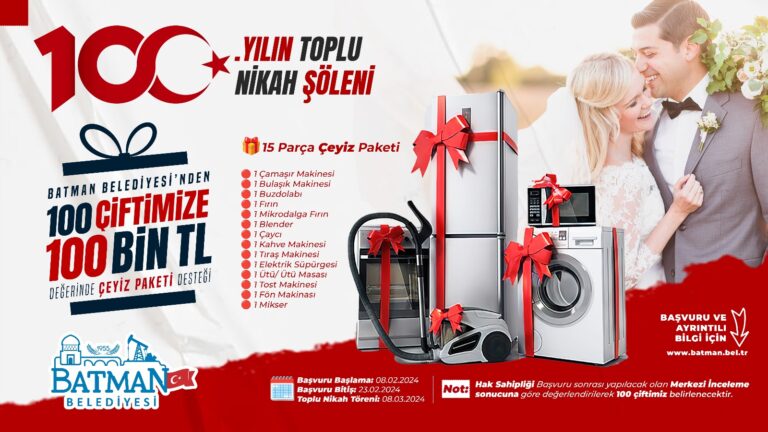 Belediyeden toplu nikah şöleni