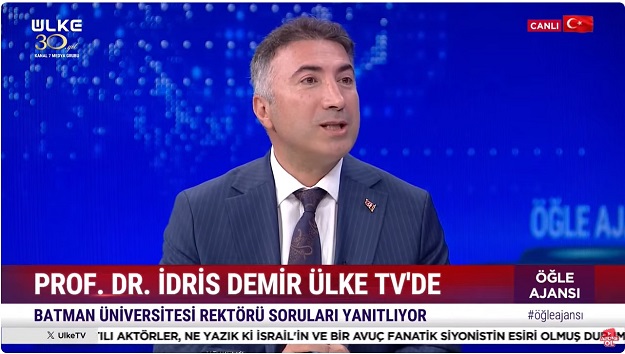 REKTÖR PROF. DR. İDRİS DEMİR ÜLKE TV CANLI YAYININDA BATMAN VE ÜNİVERSİTE’Yİ TANITTI