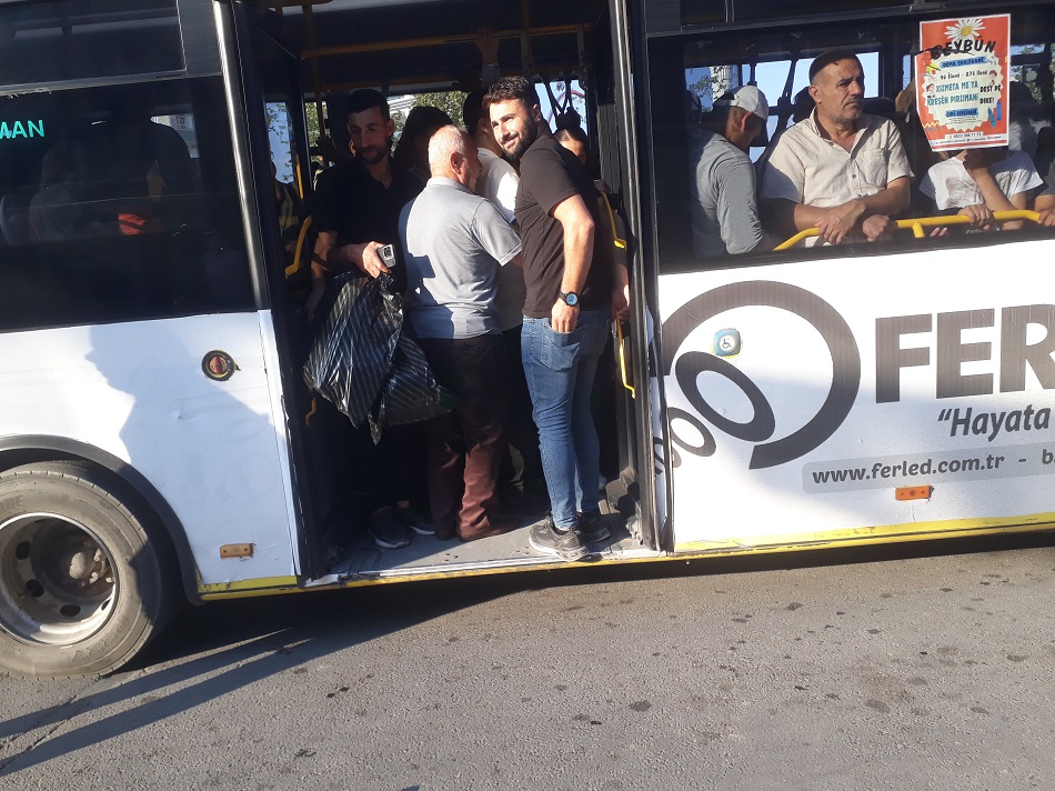 Otobüsler balık istifi gibi!