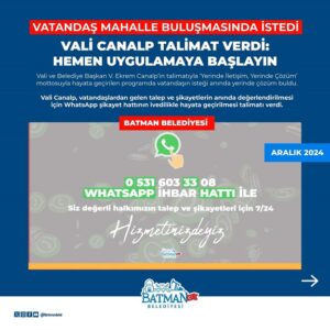 VALİ CANALP TALİMAT VERDİ: HEMEN UYGULAMAYA BAŞLAYIN