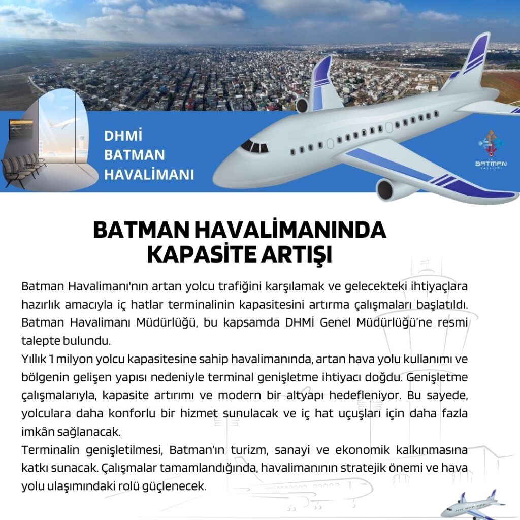 Batman Havalimanında Kapasite Artışı