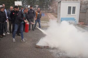 Öğrenci yurtlarında yangın eğitimi