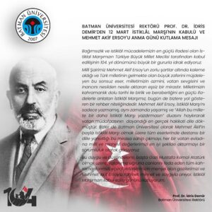 ÜNİVERSİTE’DEN 12 MART MESAJI