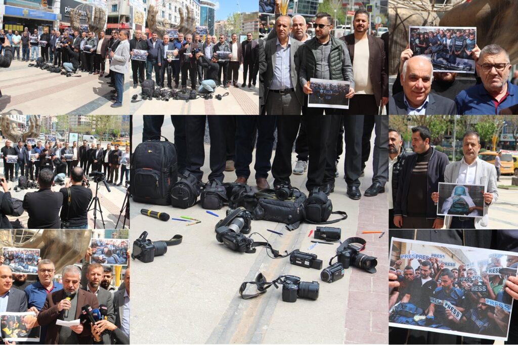 Batmanlı Gazeteciler Gazze’deki Meslektaşlarının Katledilmesini Protesto Etti