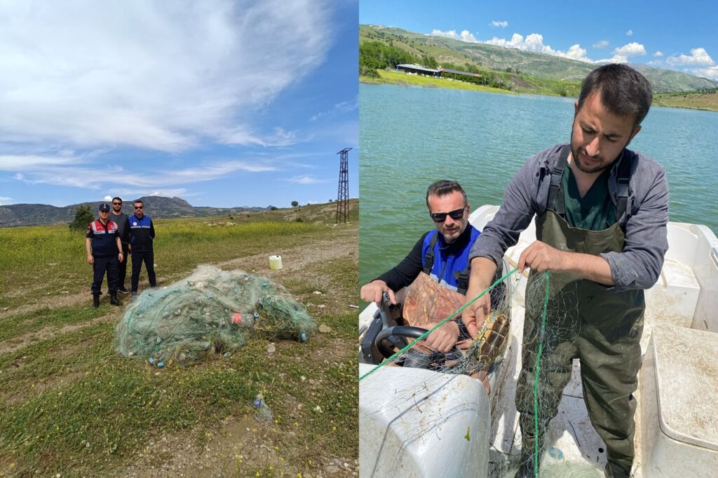 2 bin 500 metre hayalet ağ imha edildi