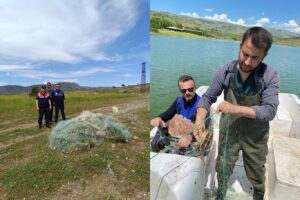 2 bin 500 metre hayalet ağ imha edildi