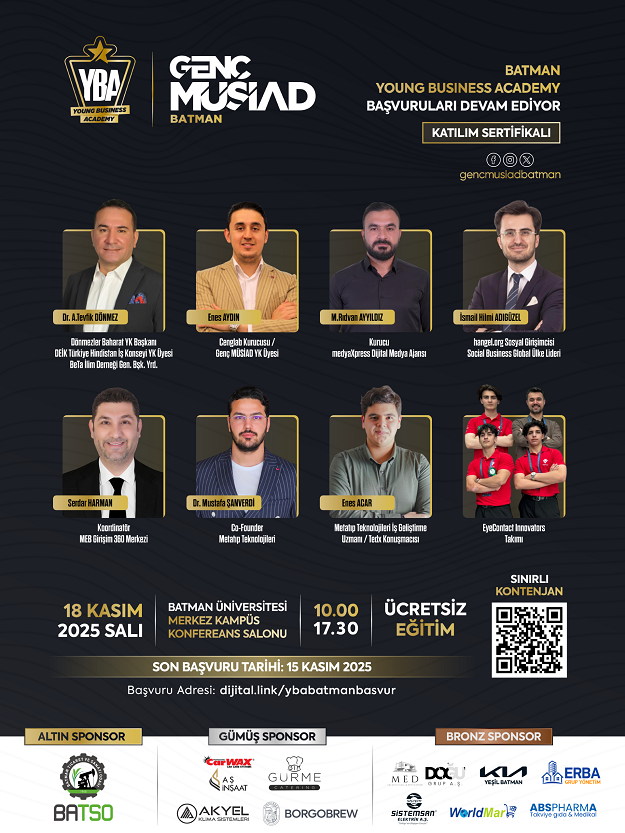 Genç MÜSİAD Batman’dan Girişimcilere İlham Veren Akademi: YBA 3 Başlıyor