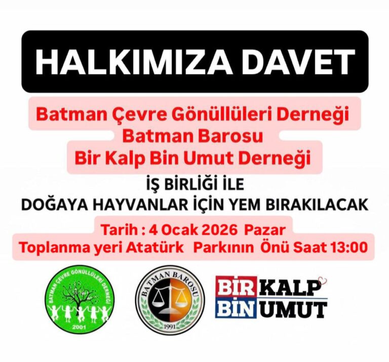 Batman’da Yaban Hayatı İçin Anlamlı Çağrı: “Öldürmeyelim, Yaşatalım”
